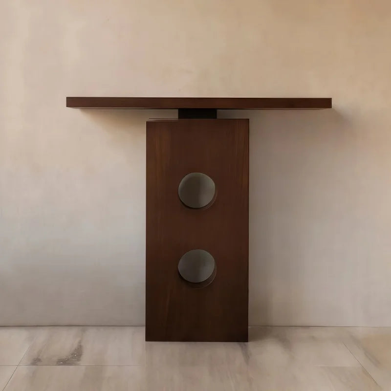 Modern Wood Console Table – Minimalist Corner Table for Entryways and Living Rooms