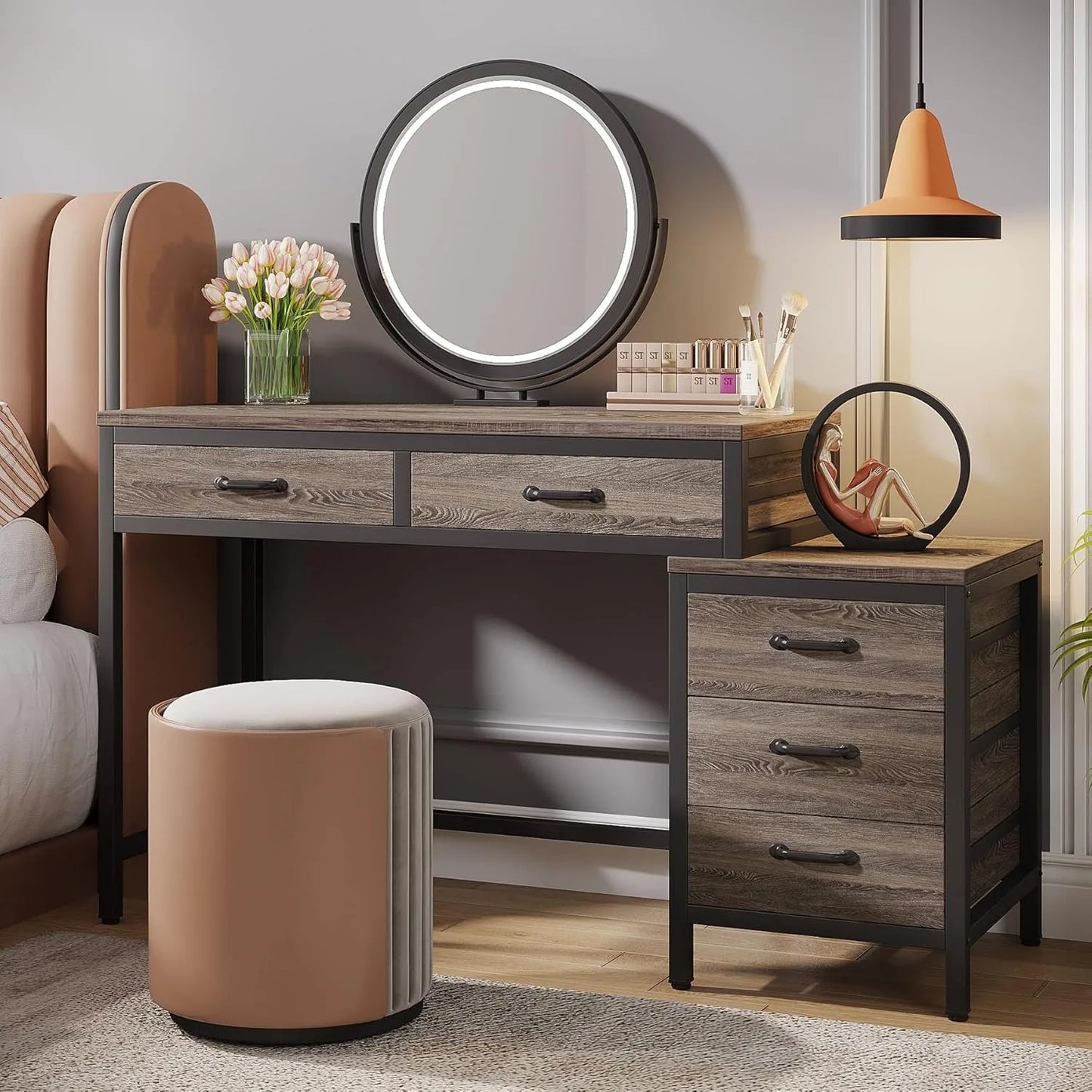5 Drawer Vanity Desk
