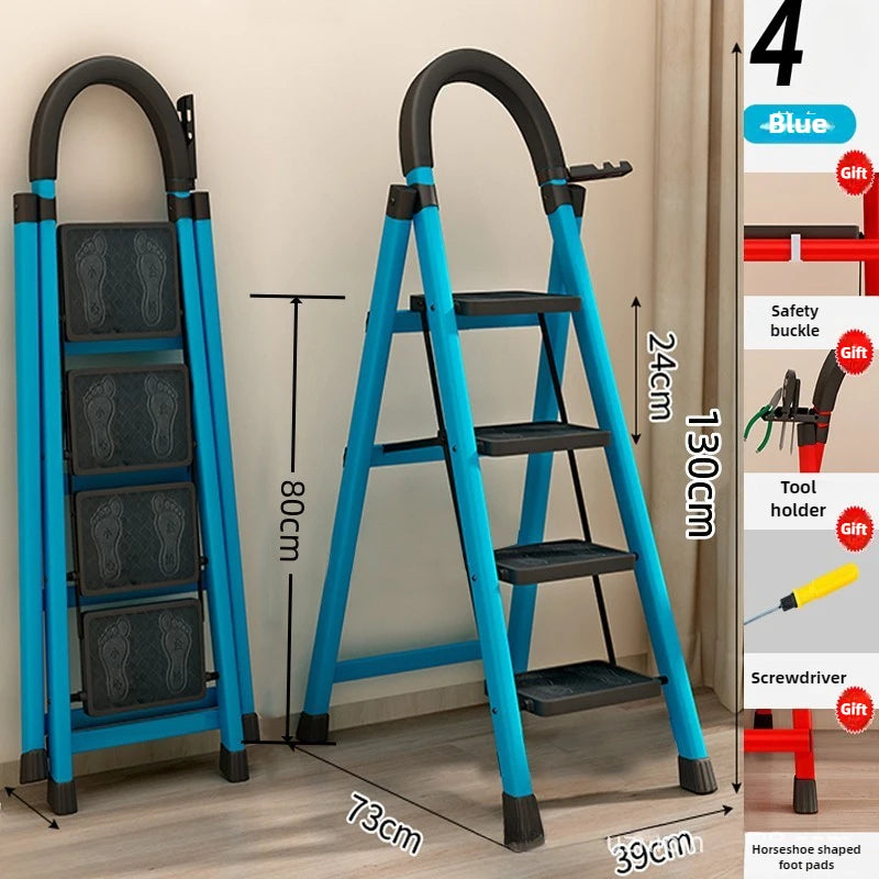 Foldable Carbon Steel Ladder