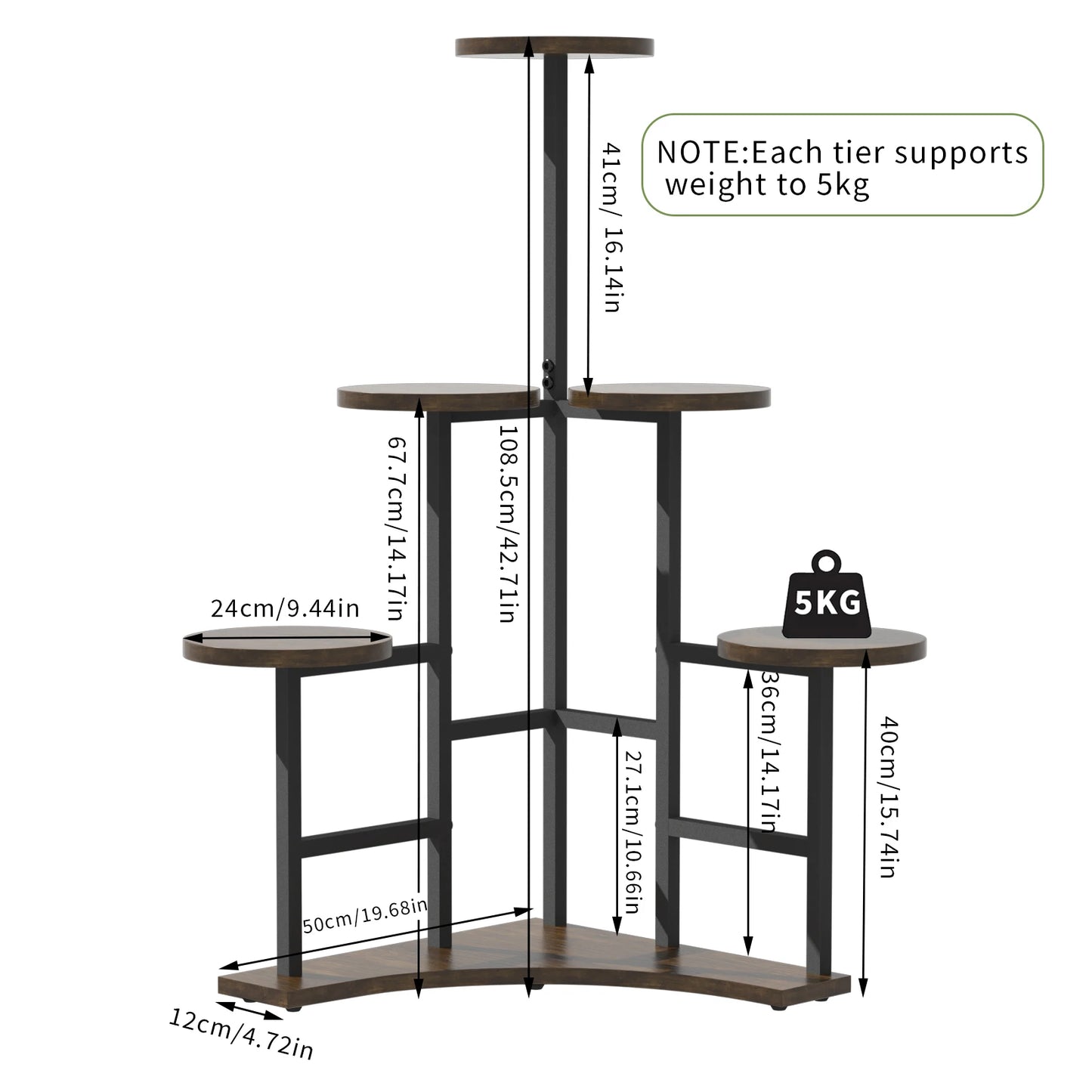 Corner Plant Display Stand