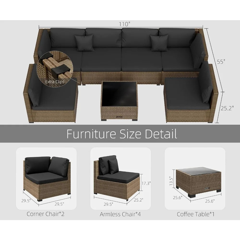Rattan Sectional Sofa
