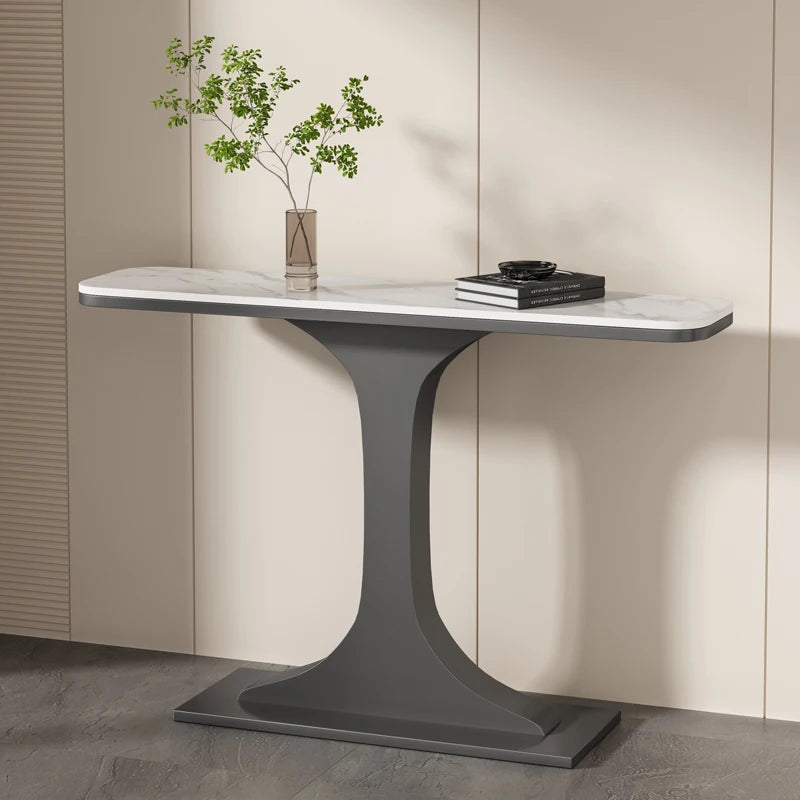 Luxury Corner Console Table – Modern Nordic Entryway Table with Unique Design for Living Rooms and Hallways