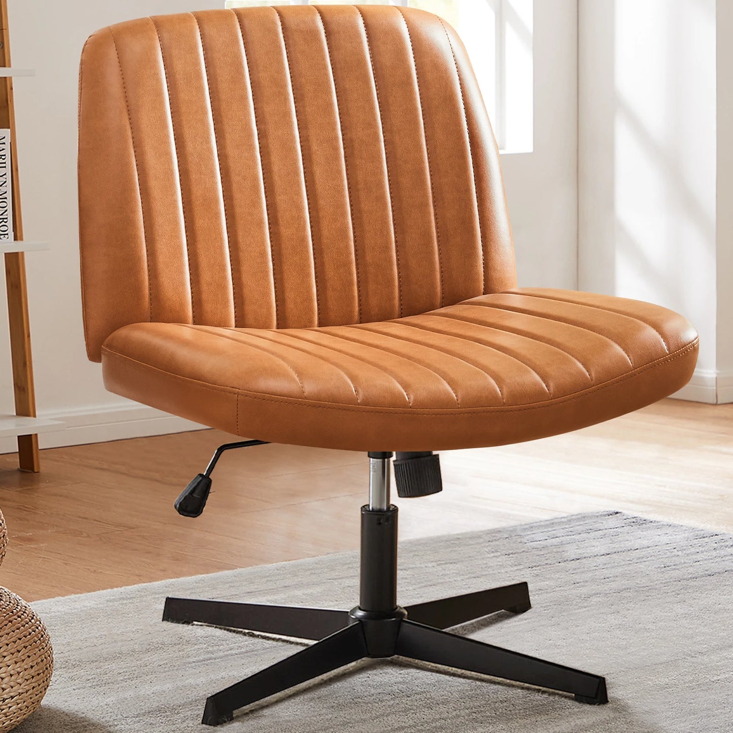 Cross Legged Office Chair with Adjustable Swivel
