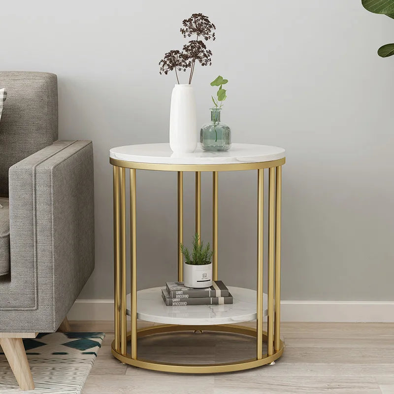 Round Marble Coffee Side Table