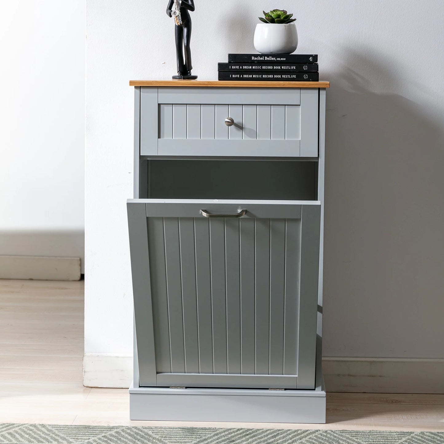 Single Trash Cabinet Tilt Out Freestanding
