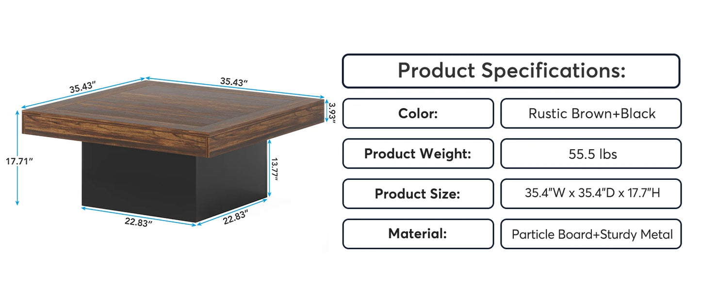 LED Rustic Coffee Table