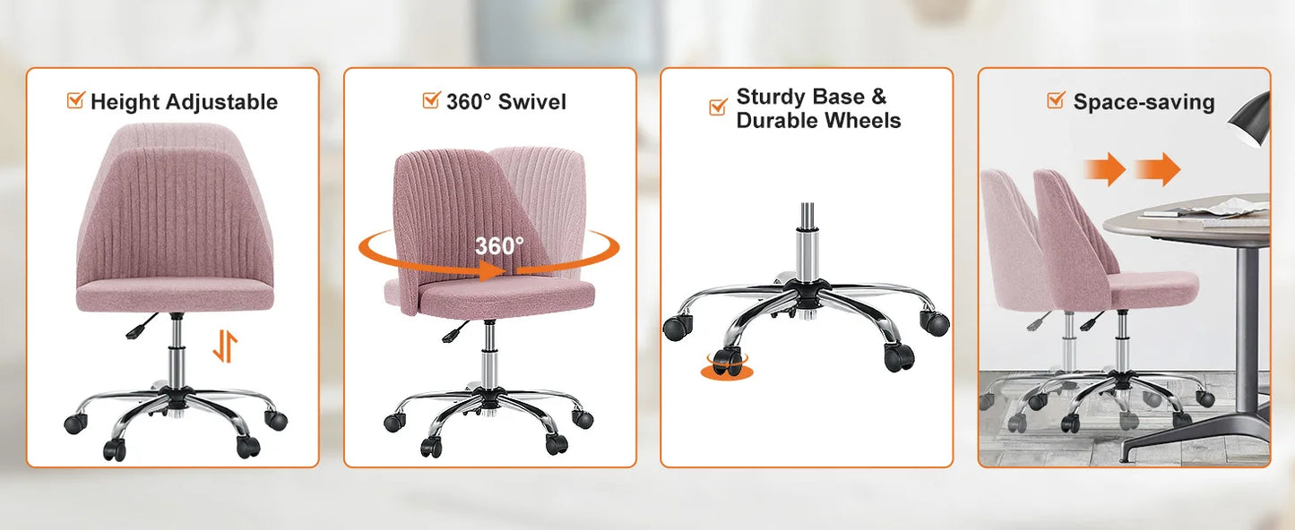 Armless Small Desk Chair