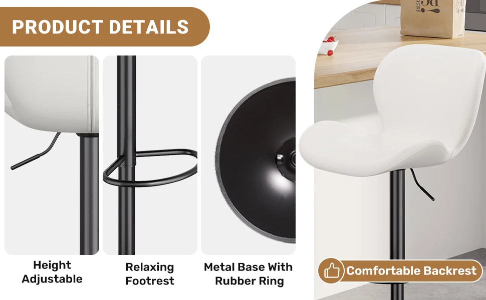 Adjustable Swivel Bar Stools