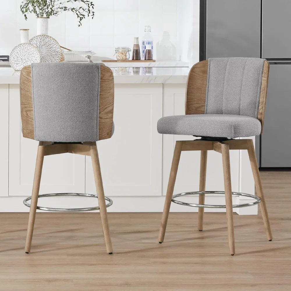 Grey Swivel Bar Stools