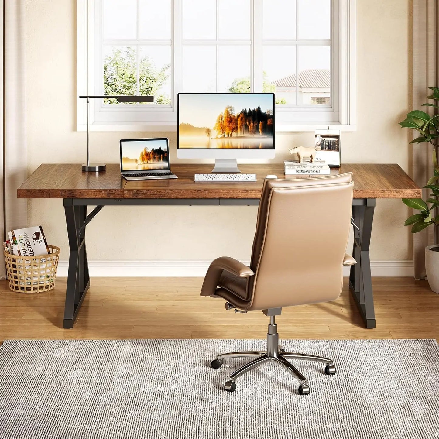 70.8‑Inch Farmhouse Desk