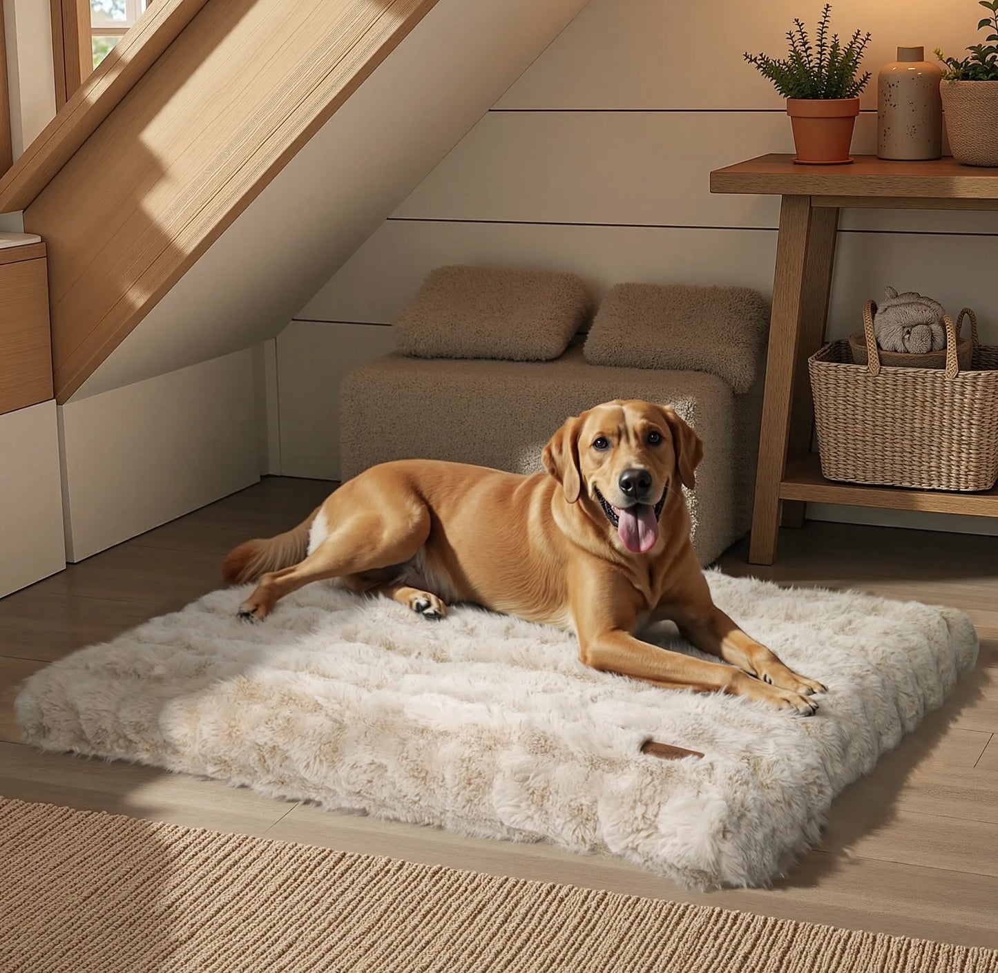 Fluffy Crate Bed for Extra Large Dogs