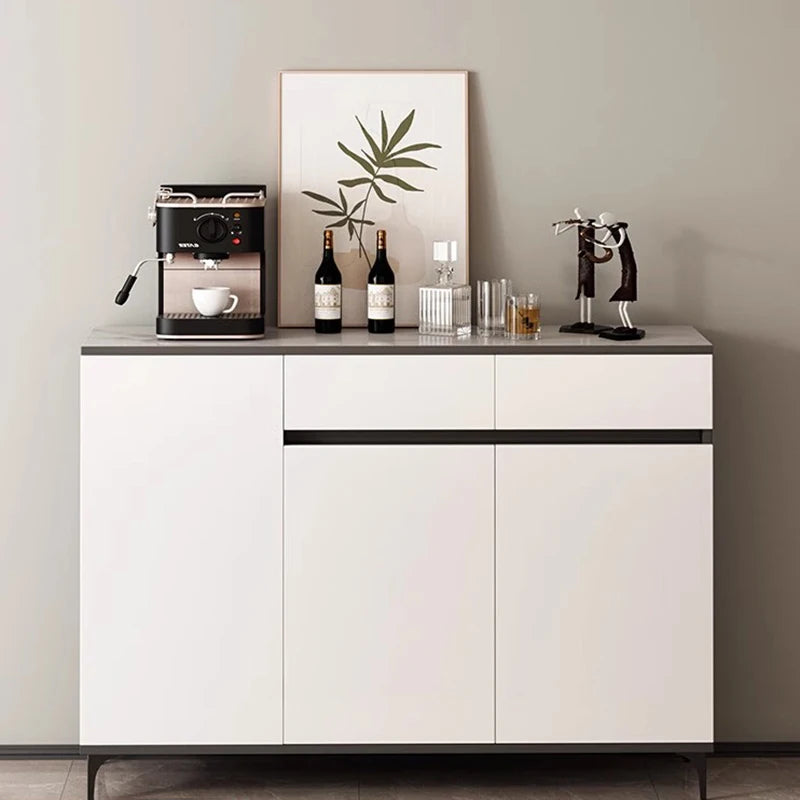White Minimalist Cabinet – Hidden Drawers and Sleek Storage for Modern Living Spaces