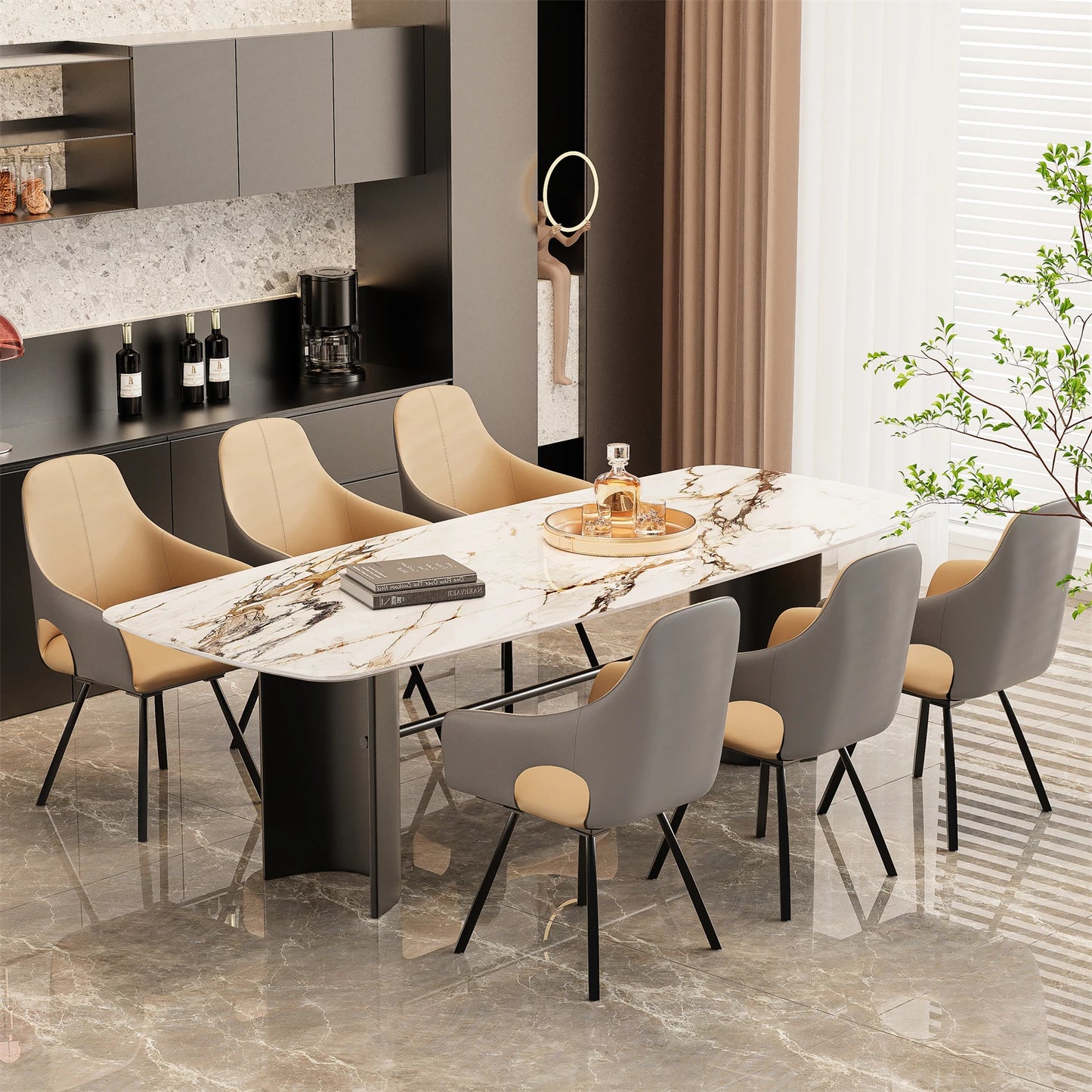Swivel Dining Chairs Set of 2