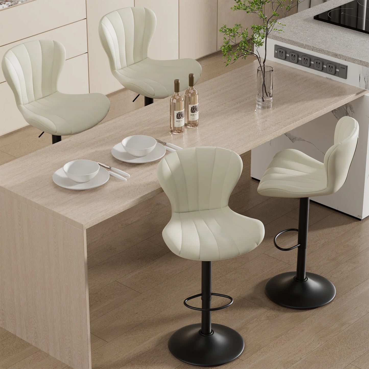 Adjustable Bar Chairs Set