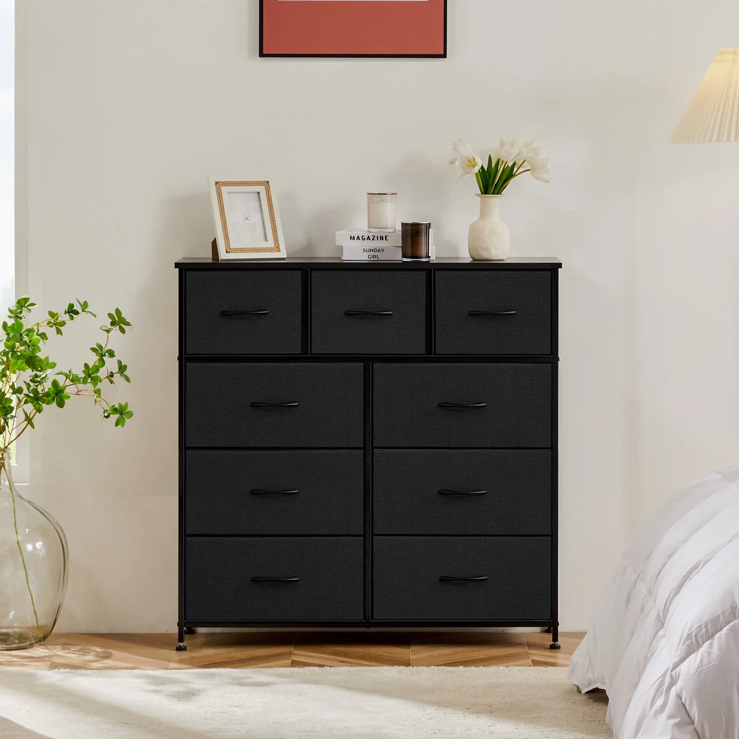 9 Drawer Fabric Dresser