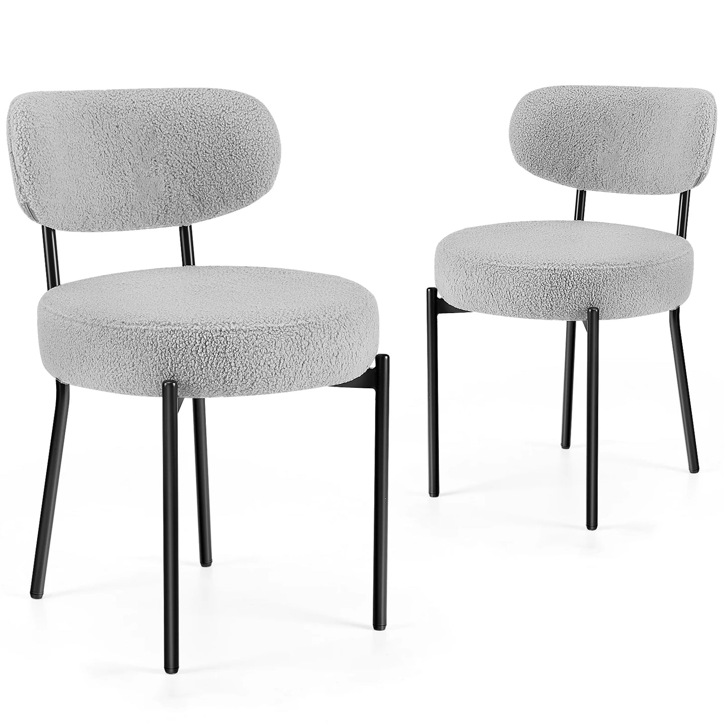 Ergonomic Round Dining Chairs (Set of 2)