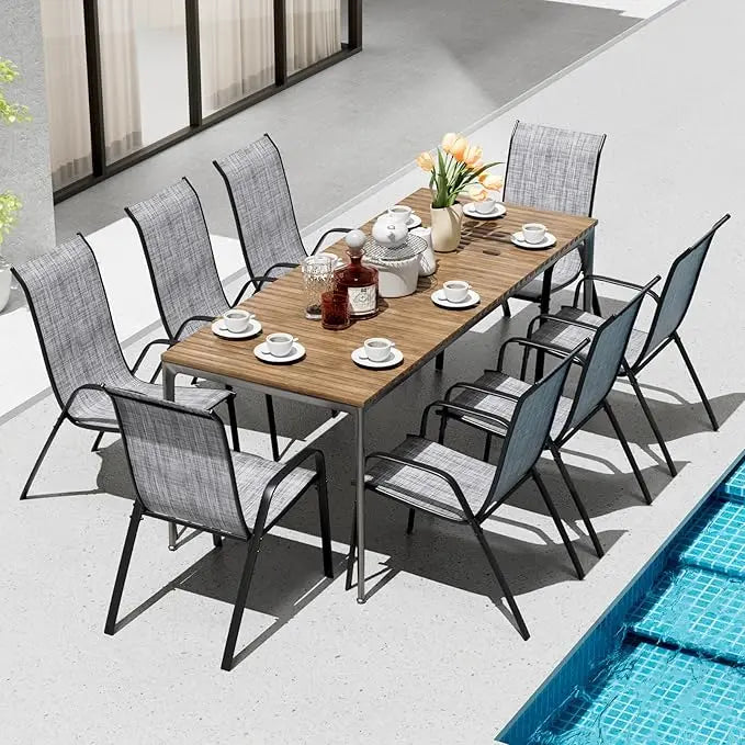 Stackable Patio Dining Chairs Set