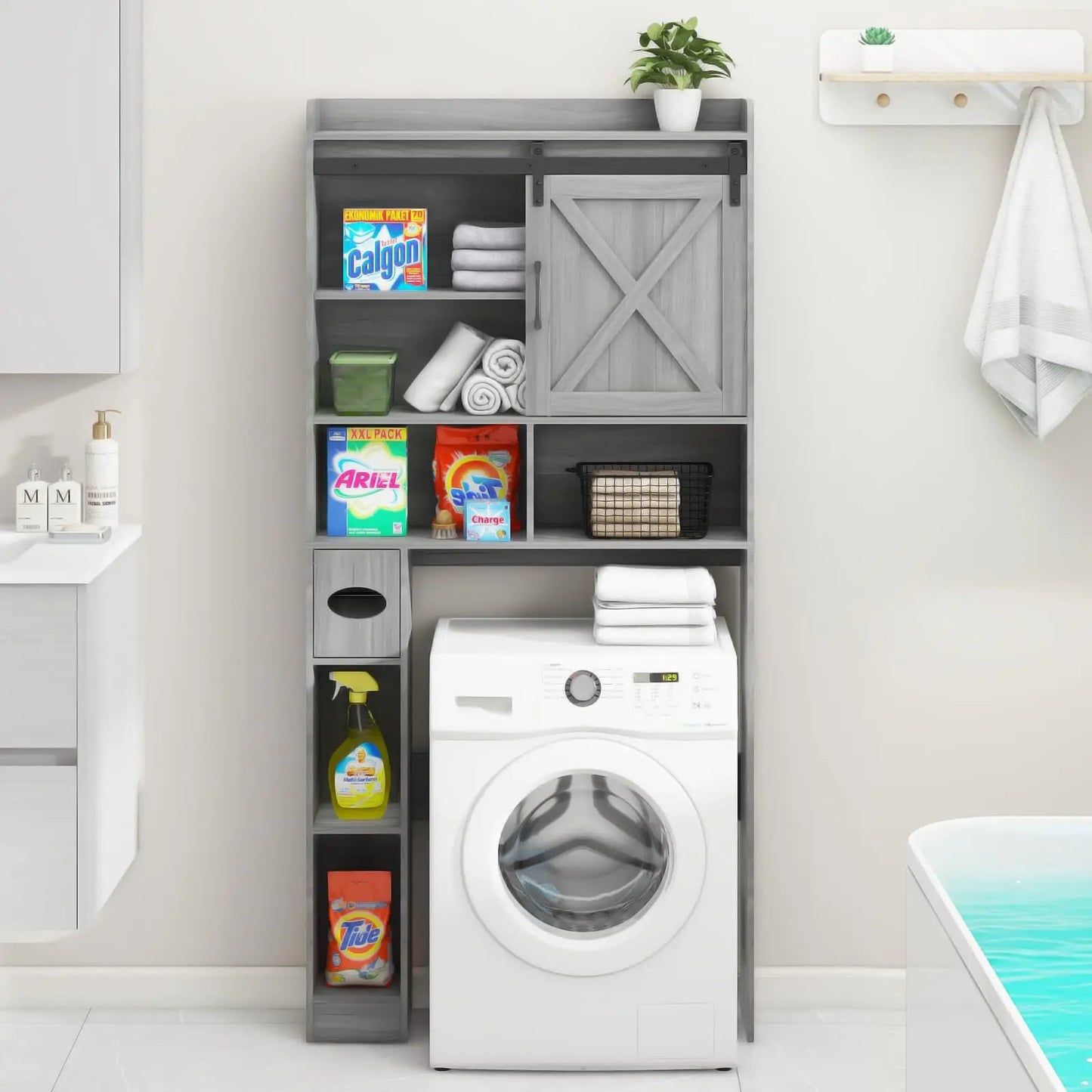 Wooden Over the Toilet Storage Cabinet