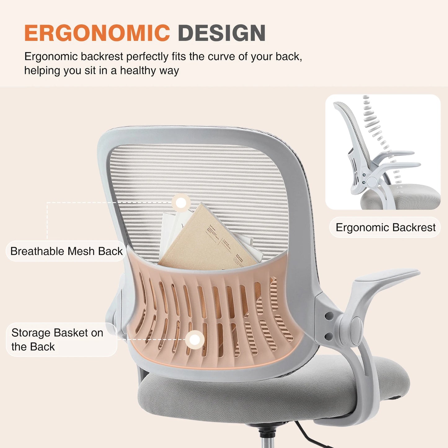 Ergonomic Mesh Backrest Office Chair