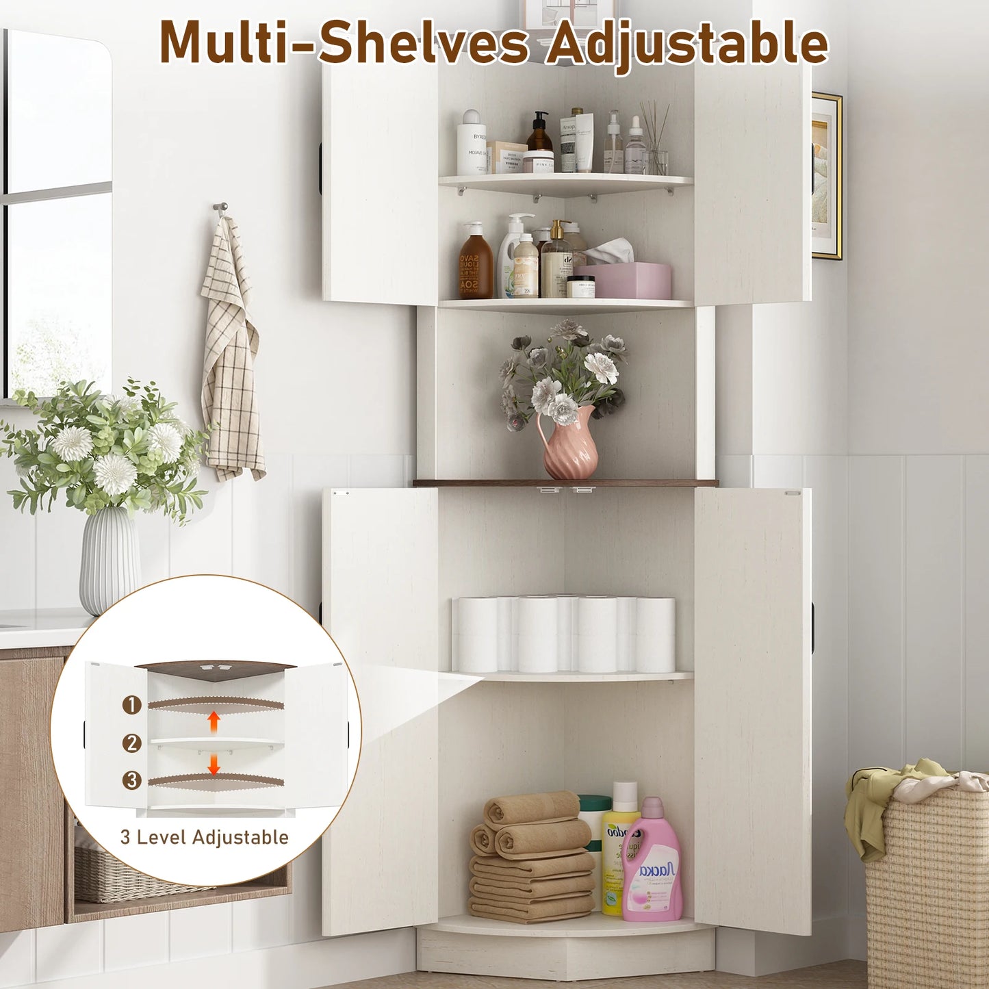 5-Tier Tall Storage Cabinet