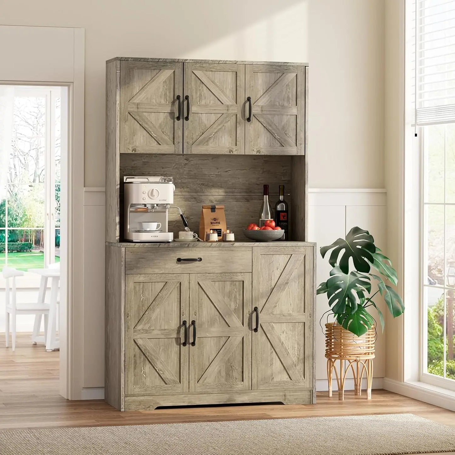 Tall Farmhouse Kitchen Cabinet