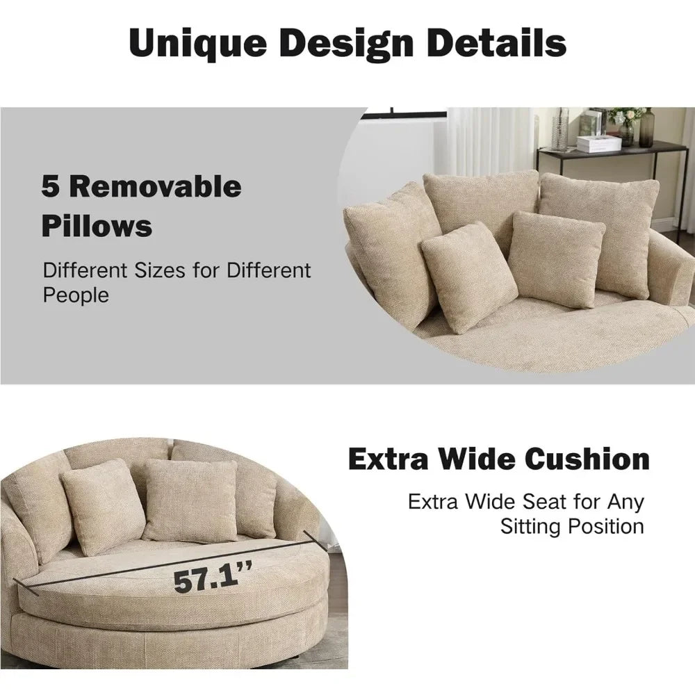Oversized Round Accent Chair