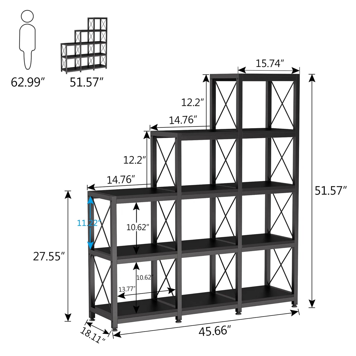 Industrial Ladder Bookshelf