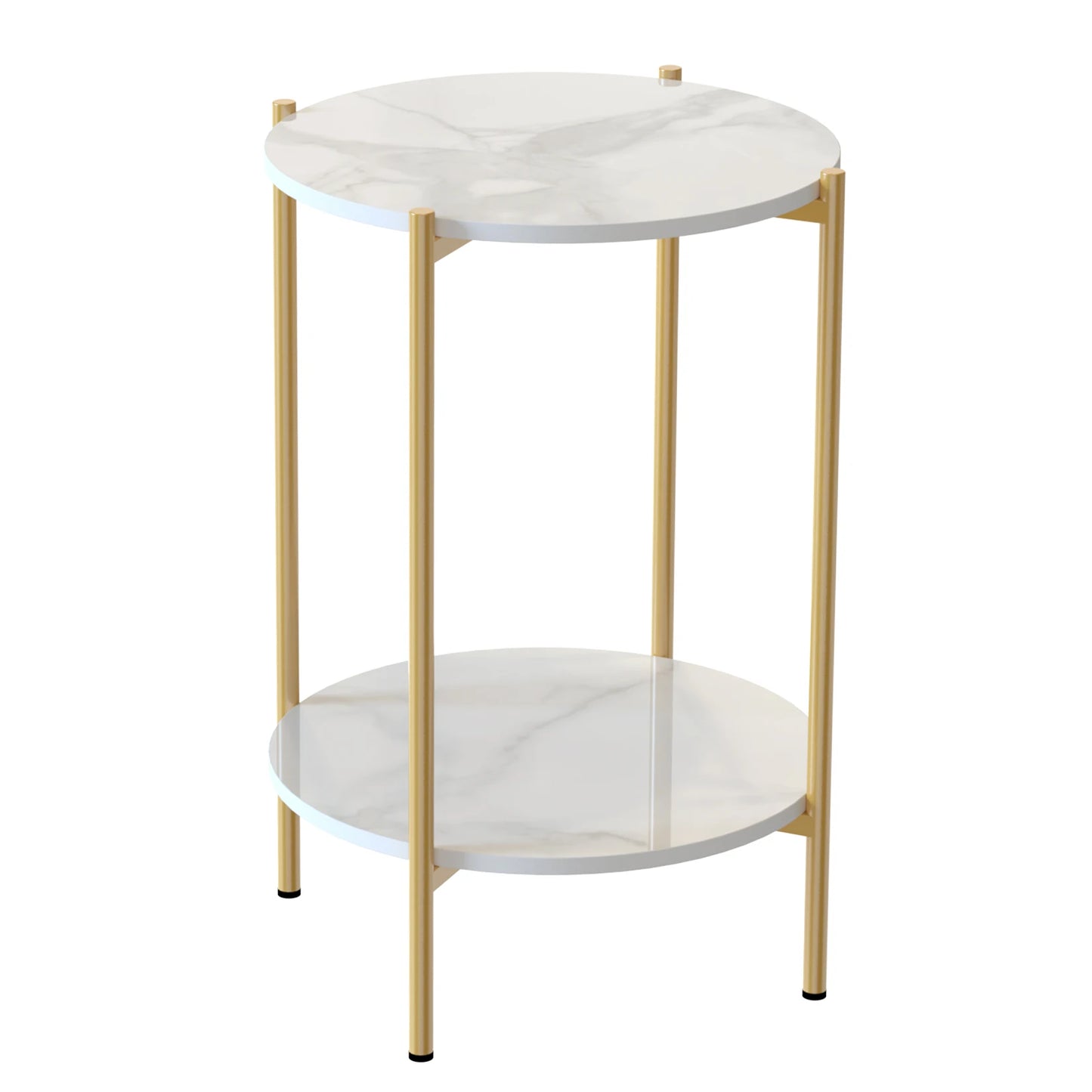 Round Marble Nesting Side Table