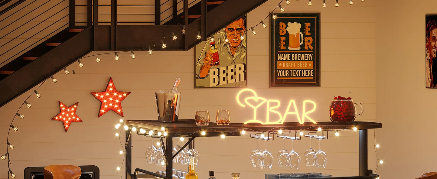 L Shaped Home Bar