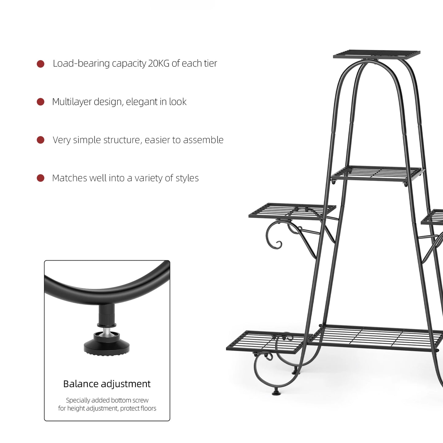 7-Tier Metal Plant Rack