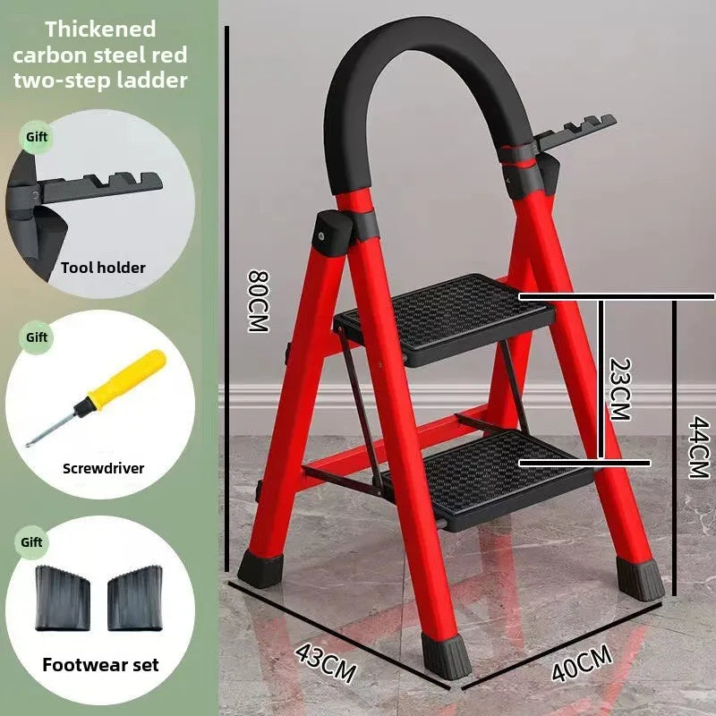 Foldable Carbon Steel Ladder