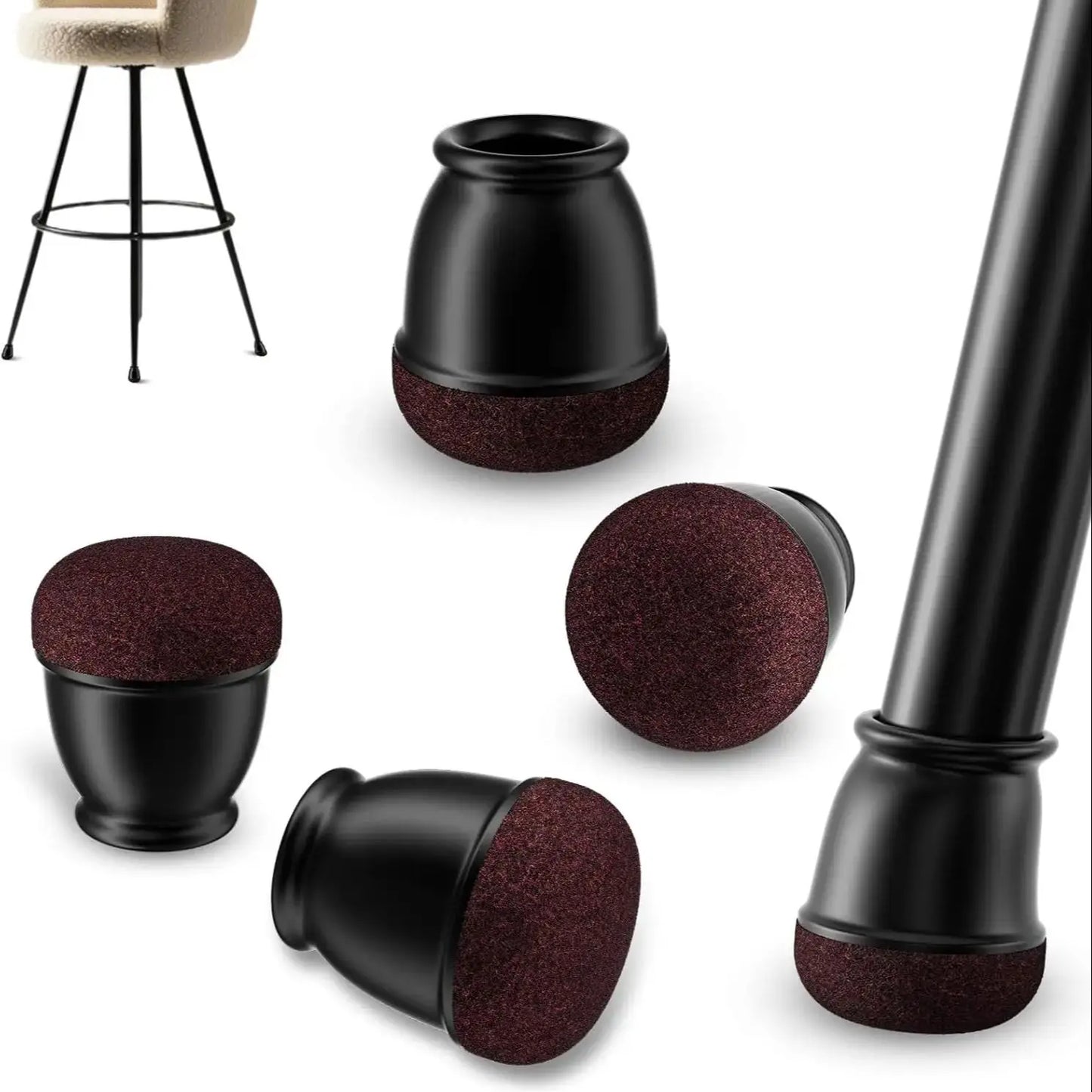 Chair Leg Floor Protectors with Felt Pads (8PCS)
