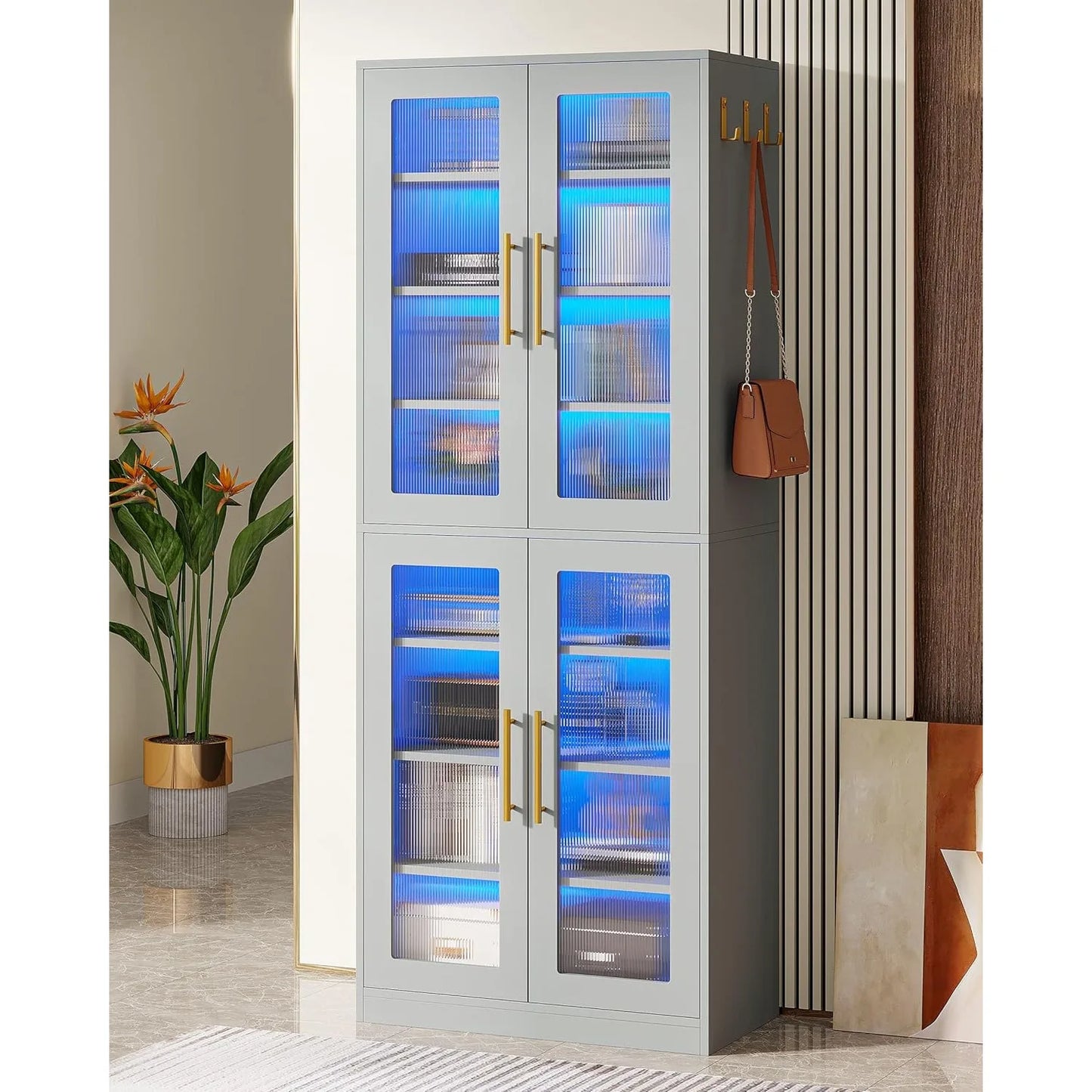 LED Bookcase Cabinet