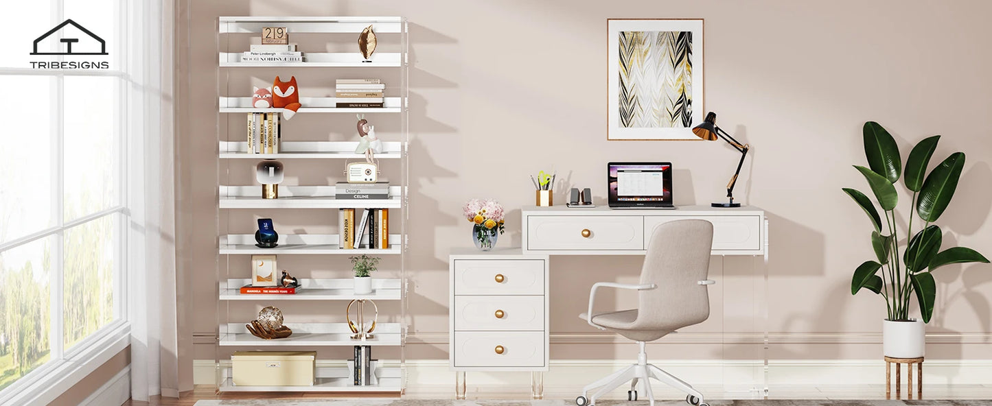 Acrylic 8-Tier Bookshelf