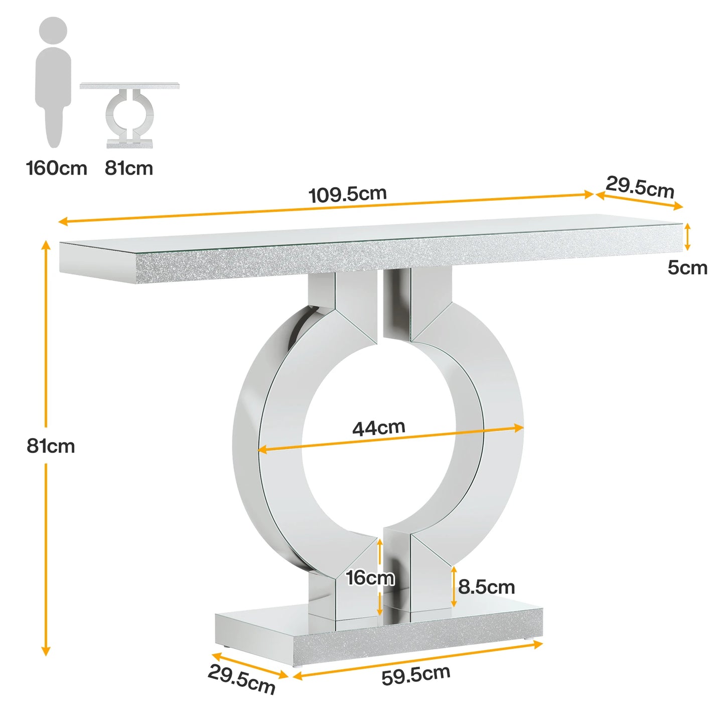 Mirrored Console Table