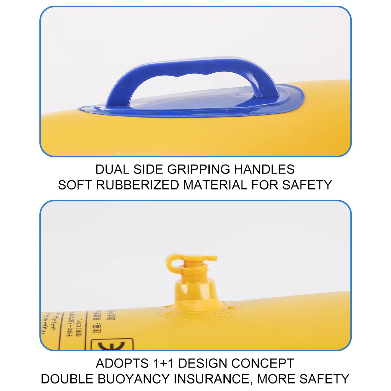 Thickened Yellow Surfboard with Safety Handle