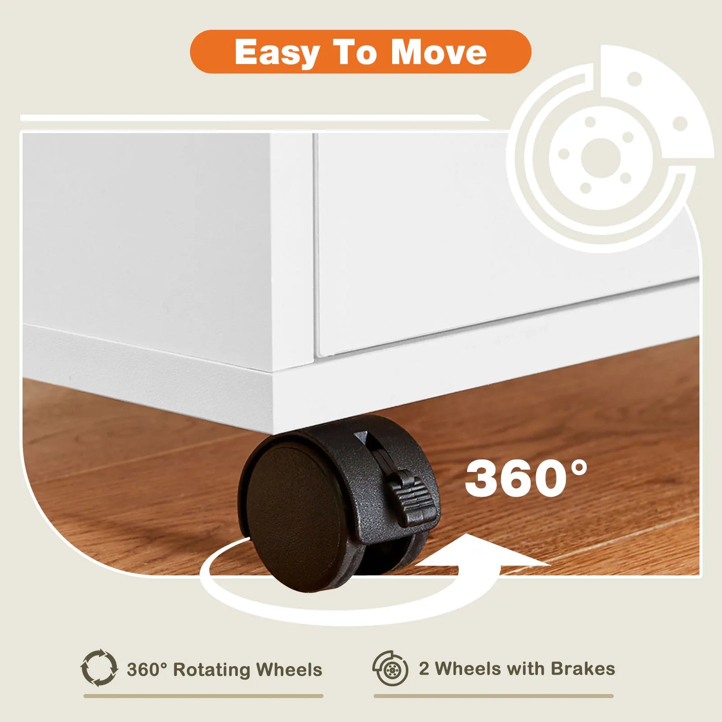 Wood 5 Drawer Cabinet