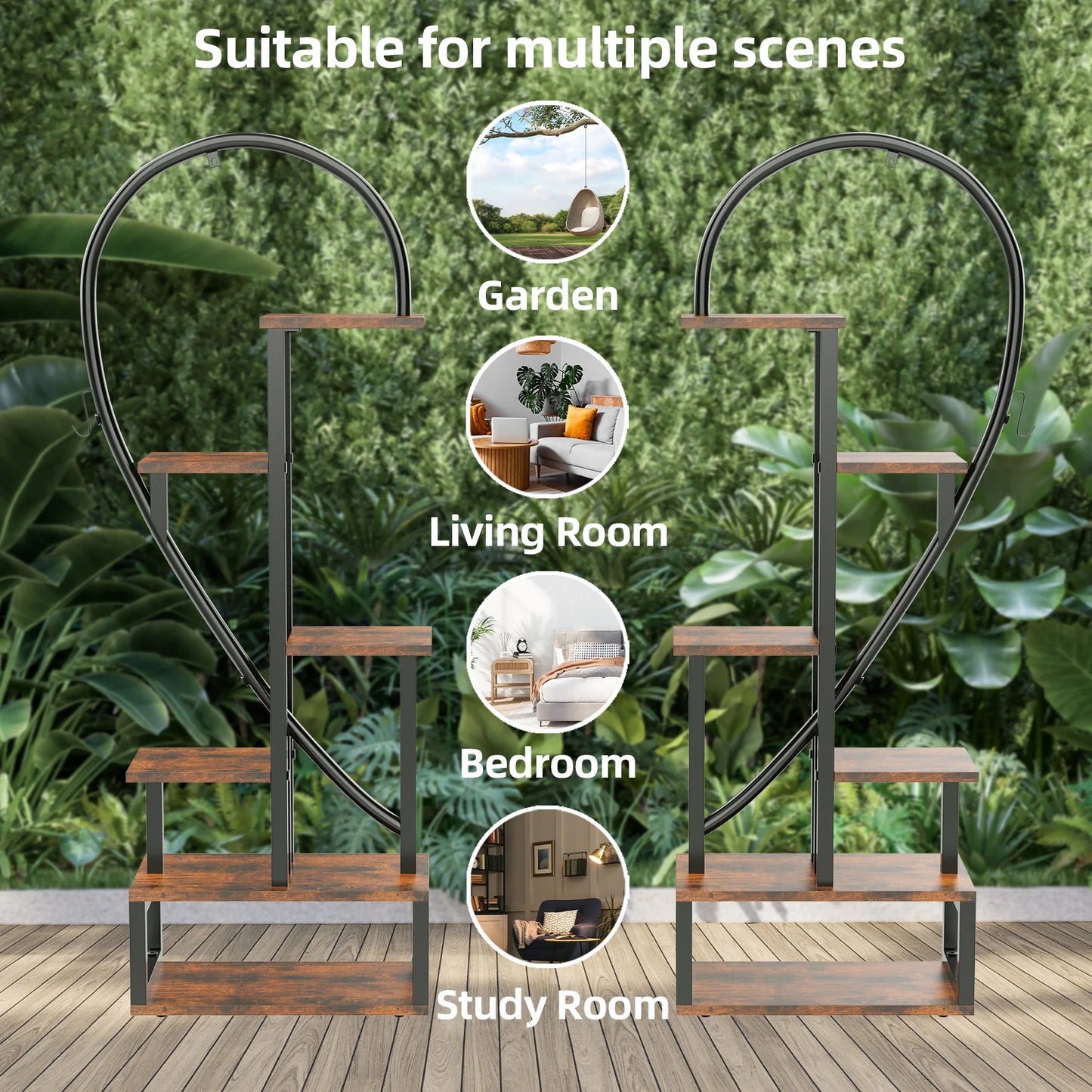 Heart-Shaped Plant Rack