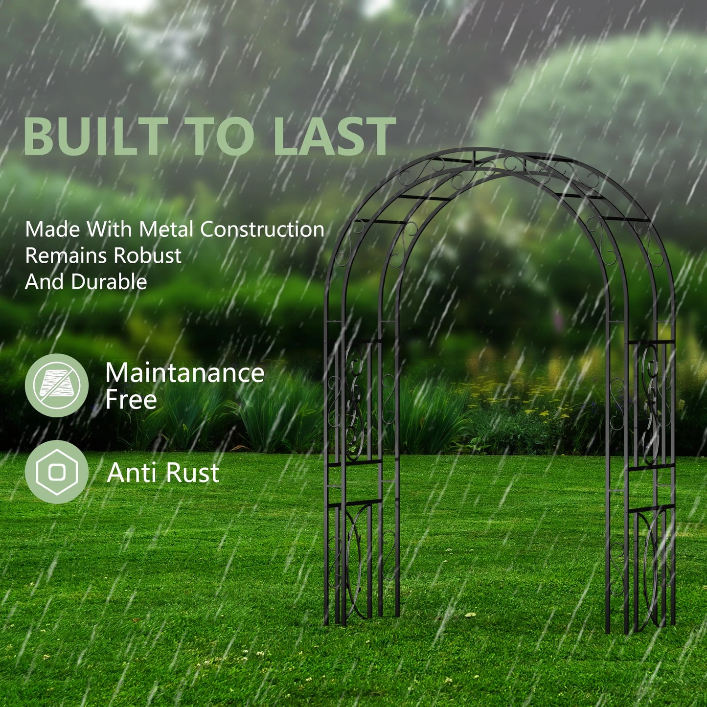 Tall Gothic Metal Garden Arch