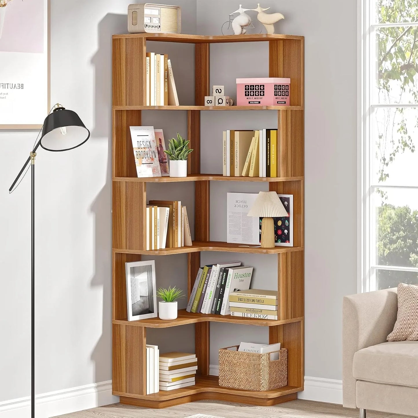 L‑Shaped Corner Bookcase
