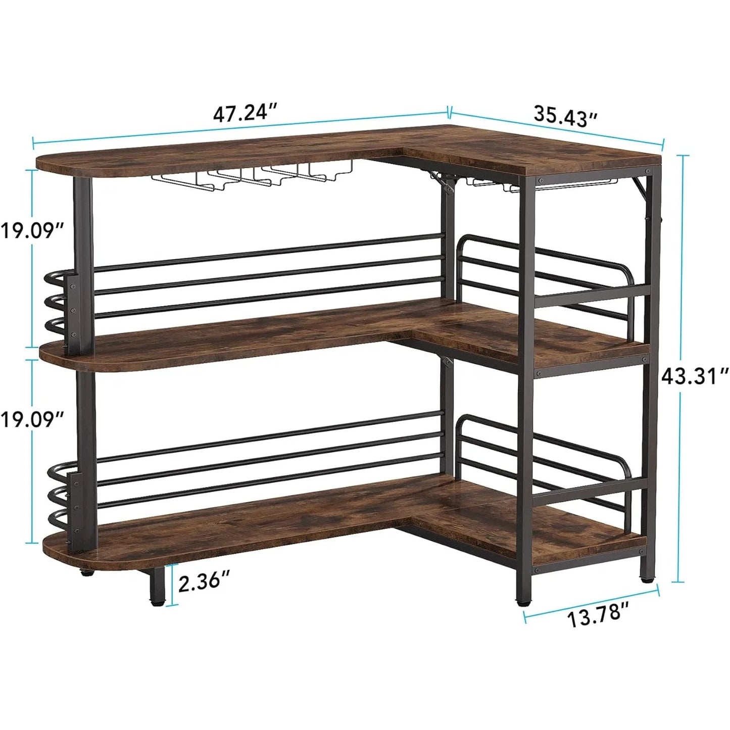 L Shaped Home Bar