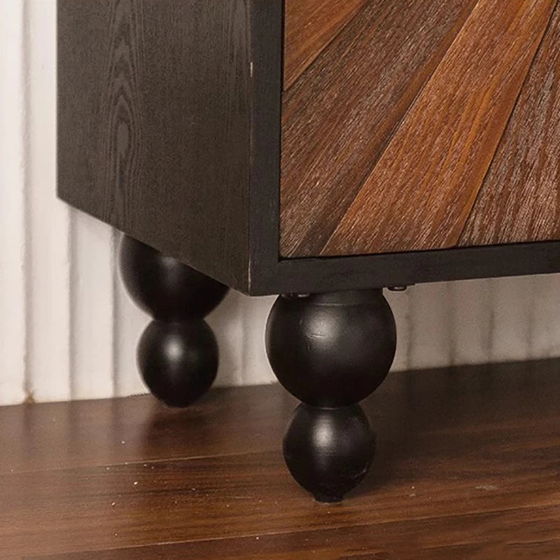 Retro Nordic Living Room Cabinet – Classic Glam Display & Storage Unit