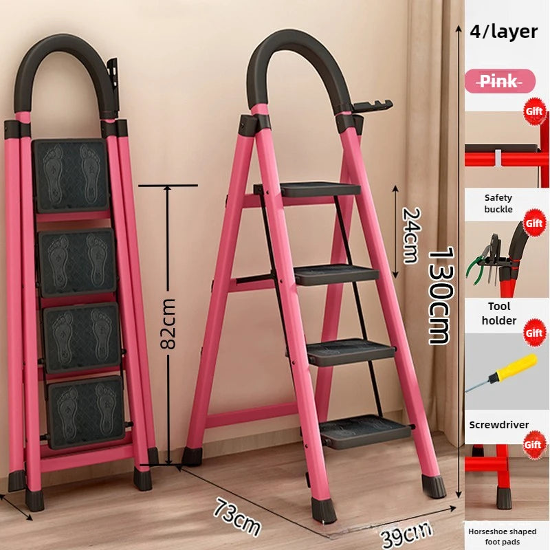 Foldable Carbon Steel Ladder