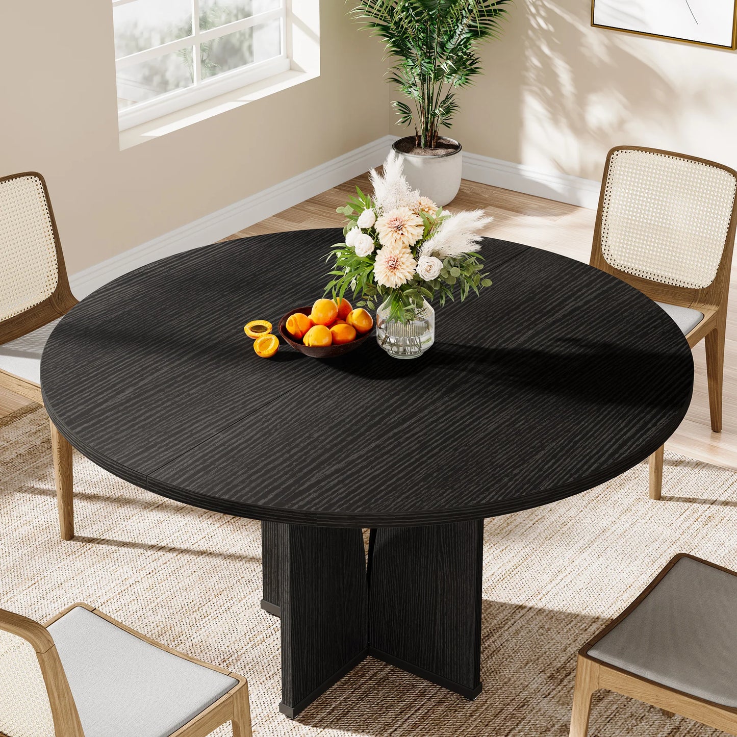Round Wood Conference Table