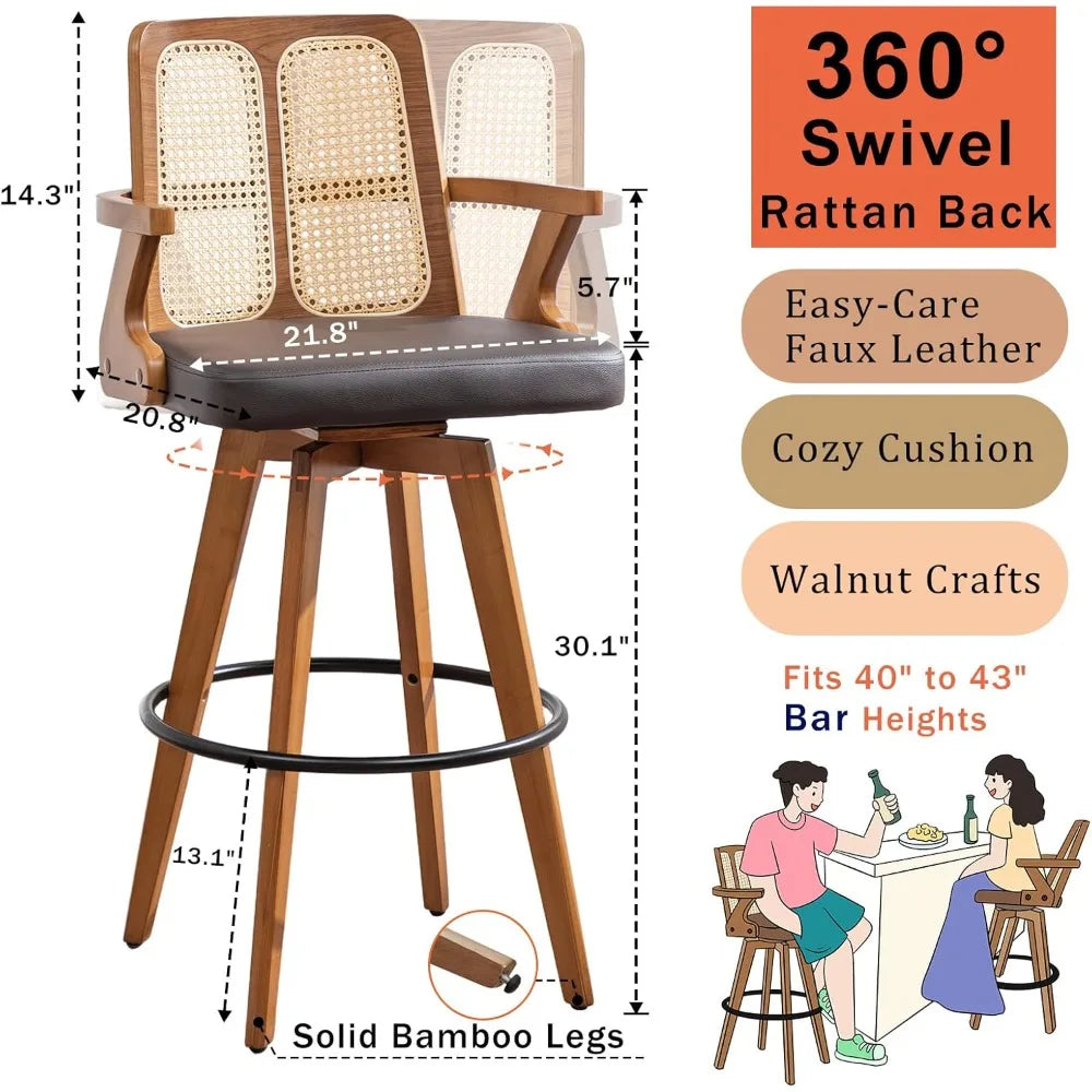 Swivel Bar Stools Set