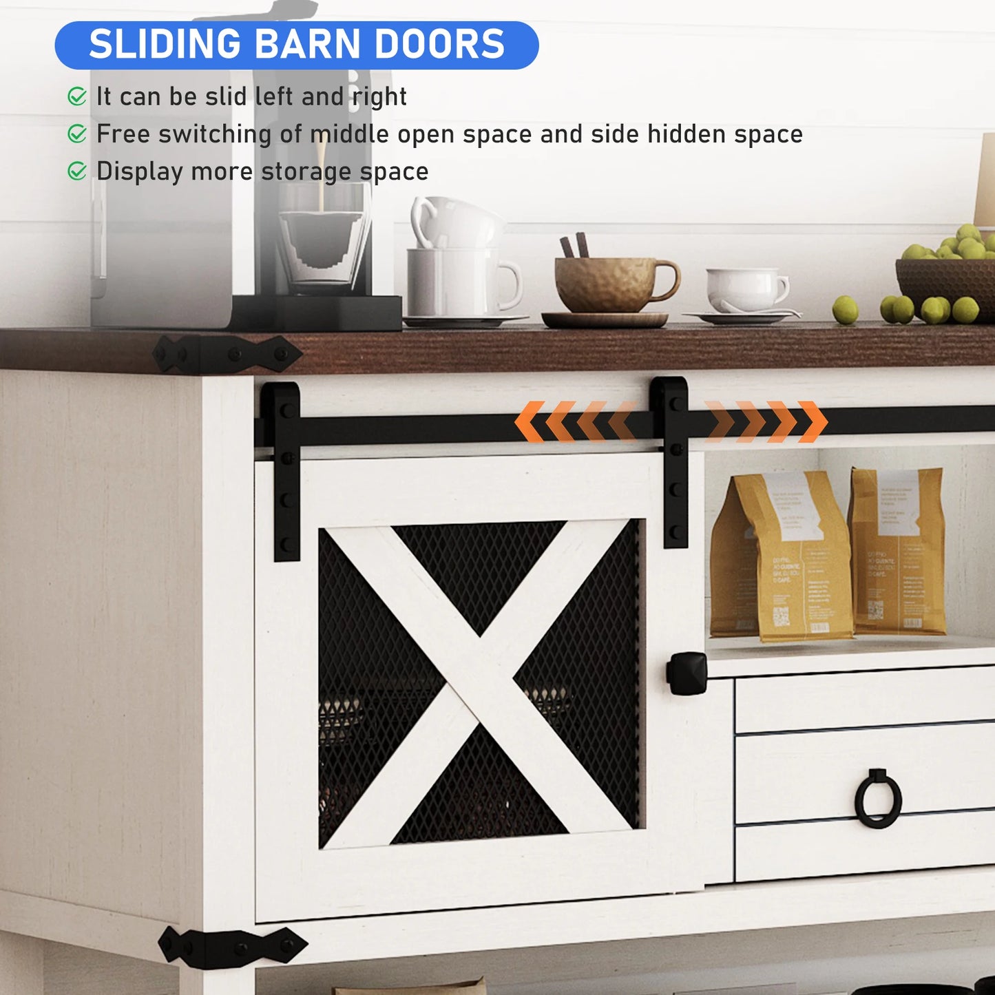 Entryway Table with Sliding Barn Doors