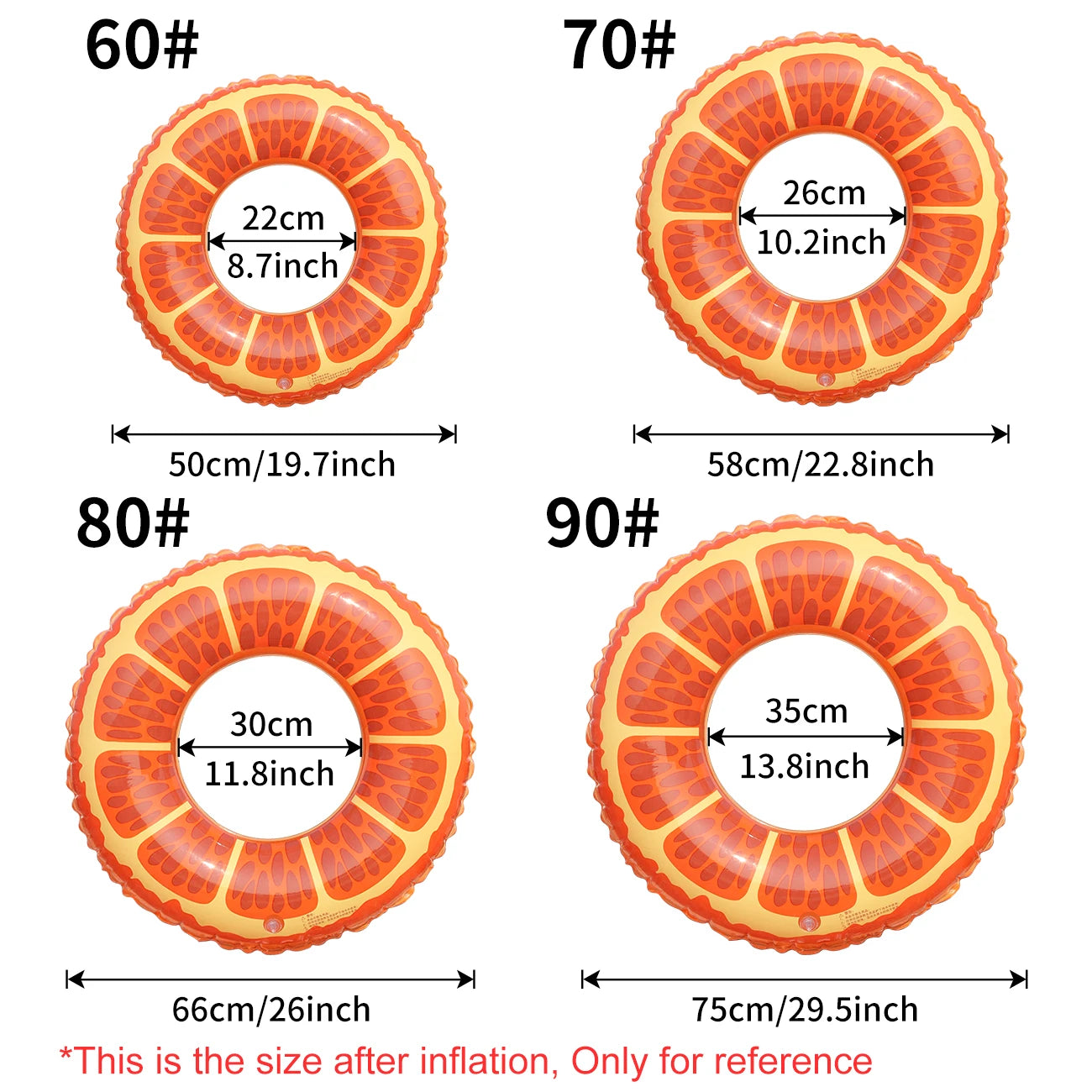 Thick Orange Shaped Pool Float