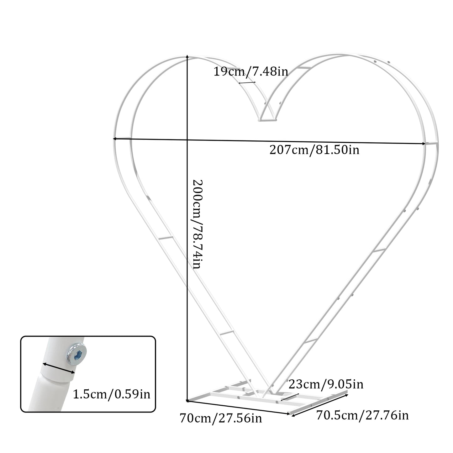 Heart-Shaped Wedding Arch Frame