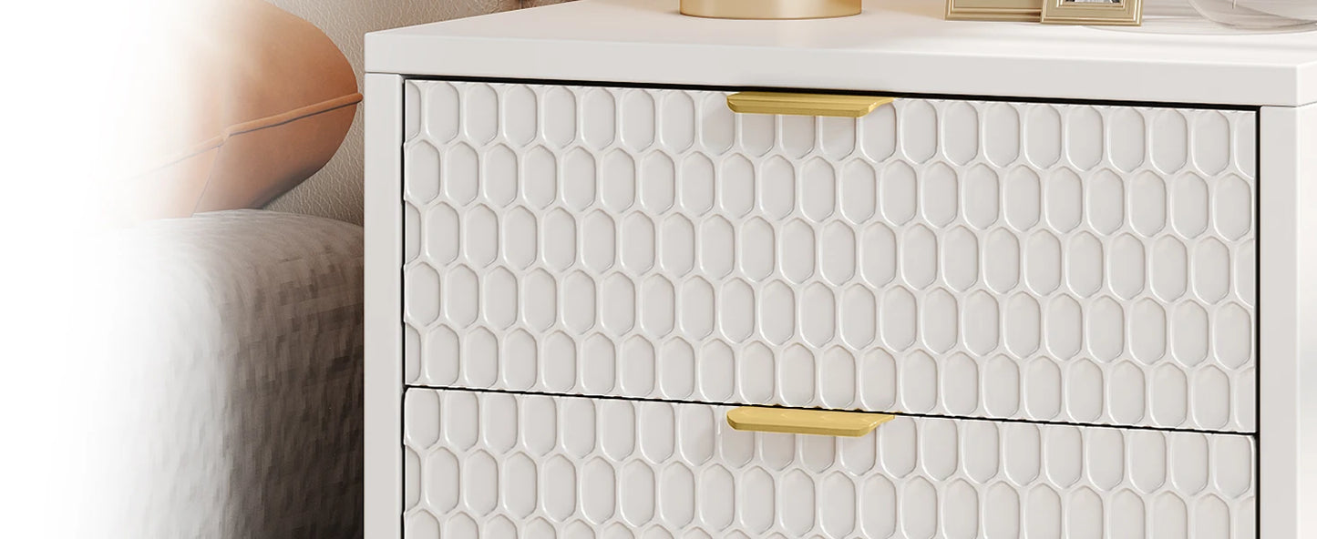 Hexagon 3-Drawer Nightstand
