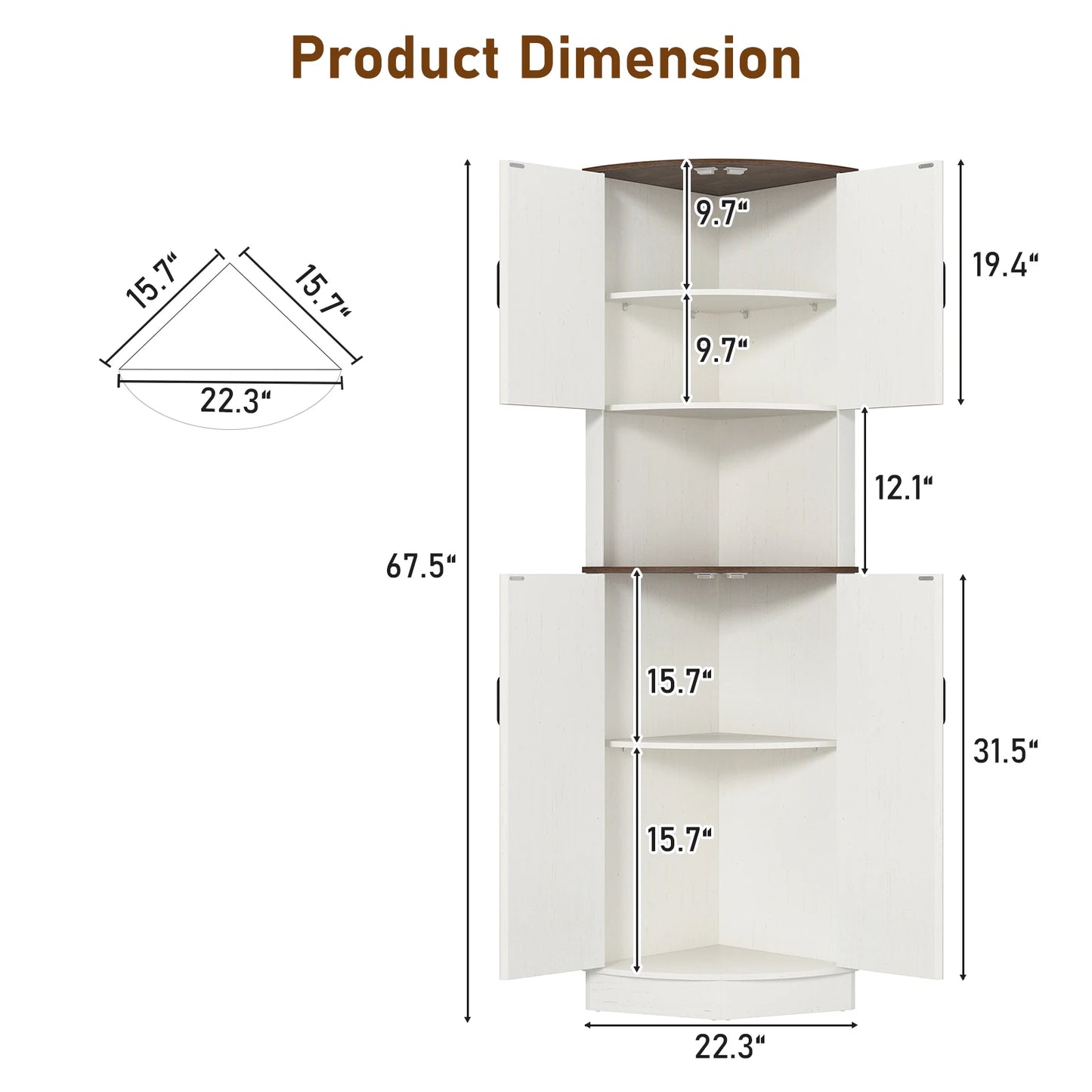 5-Tier Tall Storage Cabinet